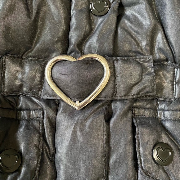 London Fog Girls Black Puffy Hooded Fleece Lined Winter Coat-Sz-3T - Picture 4 of 16